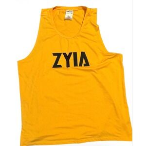 ZYIA‎ Active Womens XXL Orange Logo Graphic Performance Muscle Tank Top